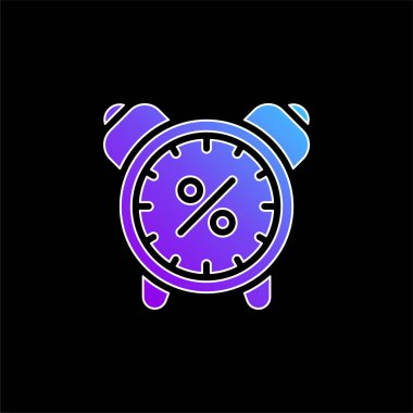 Alarm Saati mavi eğimli vektör simgesi