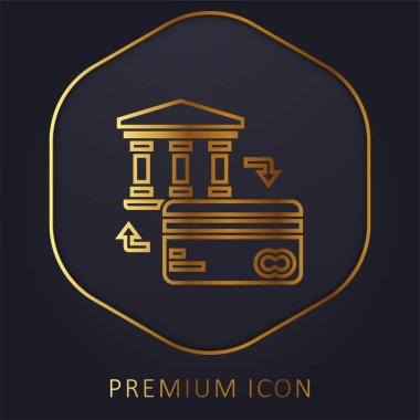 Banka altın hat premium logosu veya simgesi