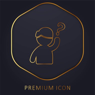 Altın çizgili logo veya simge