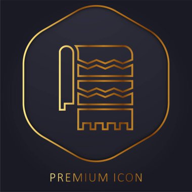 Battaniye altın çizgi prim logosu veya simgesi