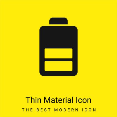 Battery minimal bright yellow material icon clipart