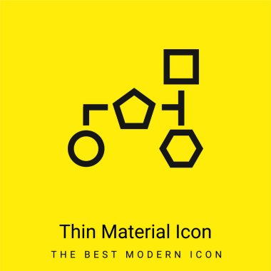 Block Schemes With Geometrical Basic Shapes Outlines minimal bright yellow material icon clipart