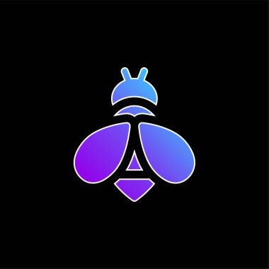 Arı mavi gradyan vektör simgesi