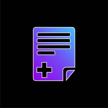 Dosya mavi gradyan vektör simgesi ekle