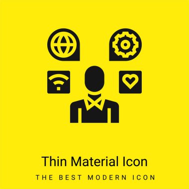 Application minimal bright yellow material icon clipart