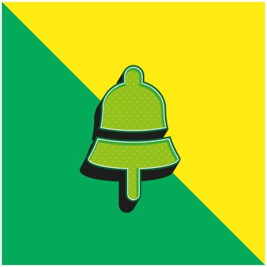 Bell Green ve sarı modern 3D vektör simgesi logosu