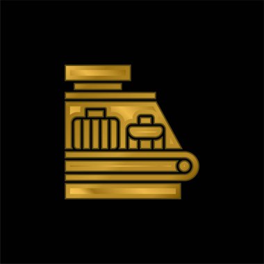 Yük altın kaplama metalik simge veya logo vektörü