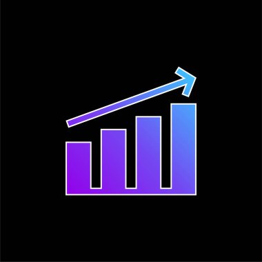 Çubuk mavi eğimli vektör simgesi
