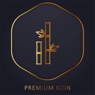 Altın çizgili logo ya da simgeyle Bambu