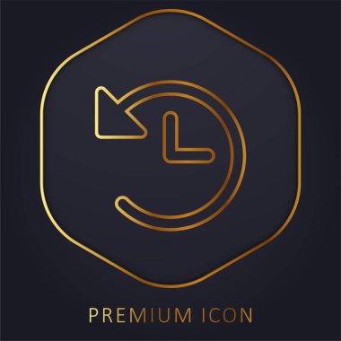 Arrow altın çizgi premium logosu veya simgesi