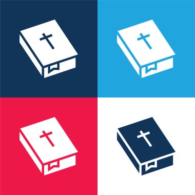 İncil mavi ve kırmızı dört renk en küçük simge kümesi