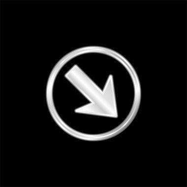 Ok, gümüş kaplama bir daireyi işaret ediyor, metalik simge