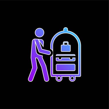 Bell Boy mavi gradyan vektör simgesi