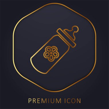 Bebek Şişe Altın Çizgisi prim logosu veya simgesi