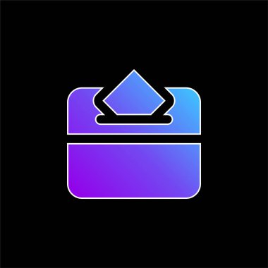 Oylama mavi gradyan vektör simgesi