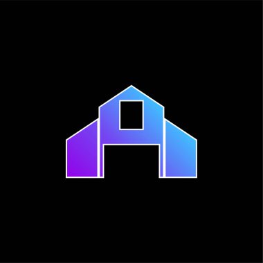 Büyük Ahır mavi eğimli vektör simgesi