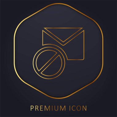 Blocked golden line premium logo or icon clipart