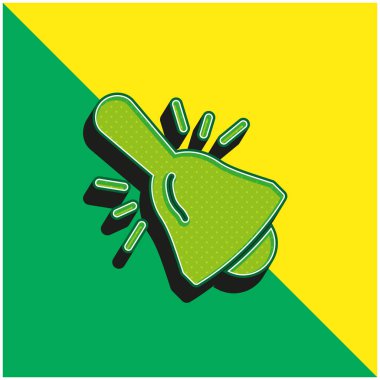 Bell Green ve sarı modern 3D vektör simgesi logosu