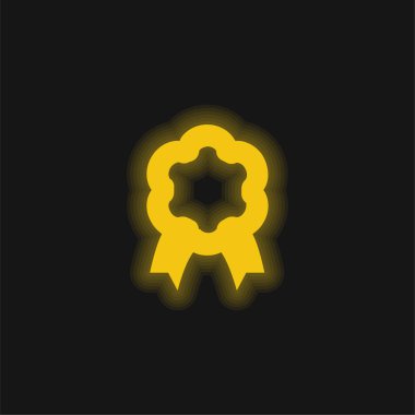 Ödül sarı parlak neon simgesi
