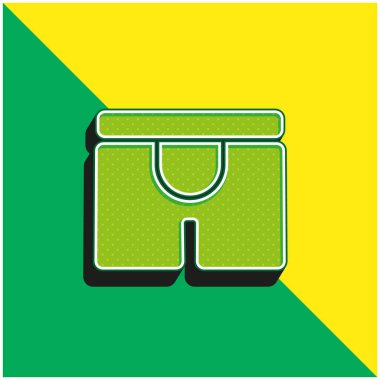 Boxers Green and yellow modern 3d vector icon logo clipart
