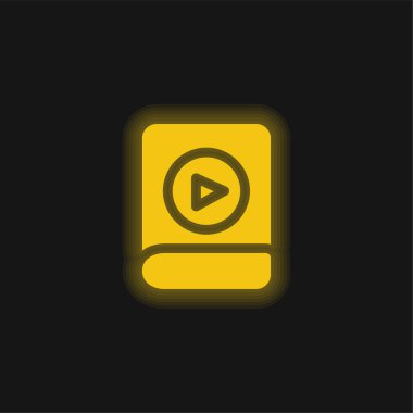 Audiobook sarı parlak neon simgesi