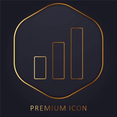 Çubuklar Grafiksel altın çizgi prim logosu veya simgesi