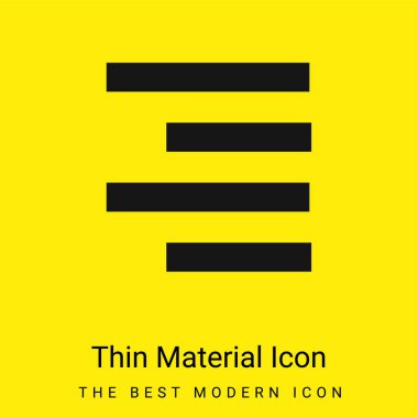 Sağ minimal parlak madde simgesini hizala