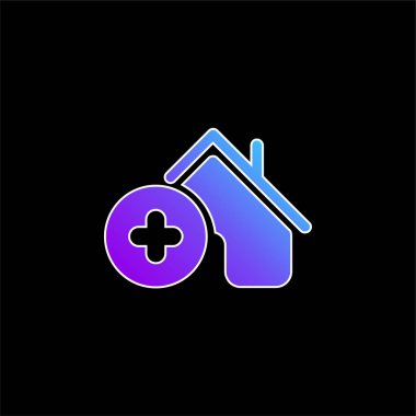 Ev mavisi gradyan vektör simgesi ekle