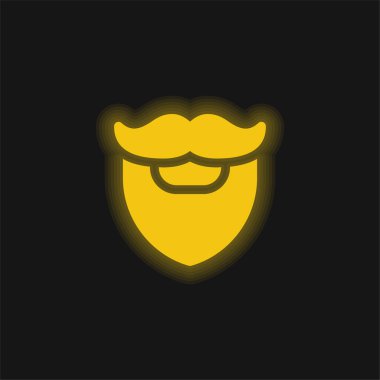 Sakal sarısı parlak neon simgesi