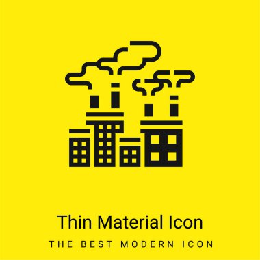 Air Pollution minimal bright yellow material icon clipart