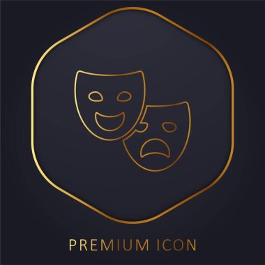 Art Dec altın çizgi premium logosu veya simgesi