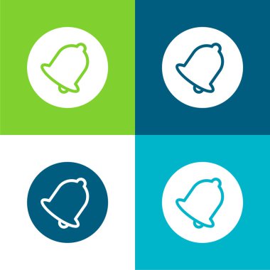 Bell Düz 4 renk simgesi seti