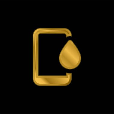 Uygulama altın kaplama metalik simge veya logo vektörü