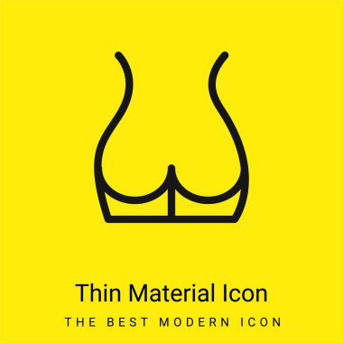 Back Part Of The Body Showing Butt Area minimal bright yellow material icon