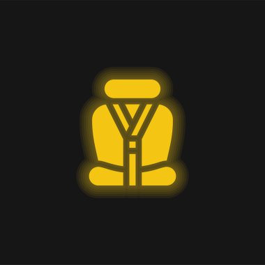 Bebek Arabası Koltuğu sarı parlak neon simgesi