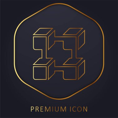 Altın hat prim logosu ya da simgesi engelle