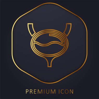 Bladder golden line premium logo or icon clipart