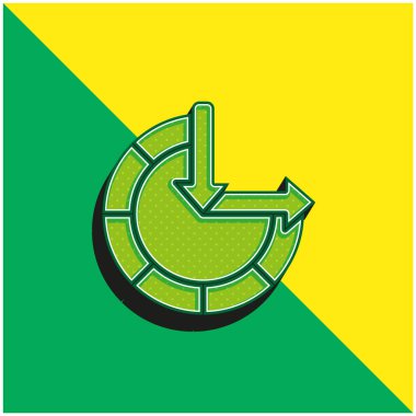 Erişilebilirlik Yeşil ve sarı modern 3d vektör simgesi logosu