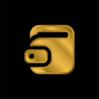 Büyük Meşale altın kaplama metalik simge veya logo vektörü