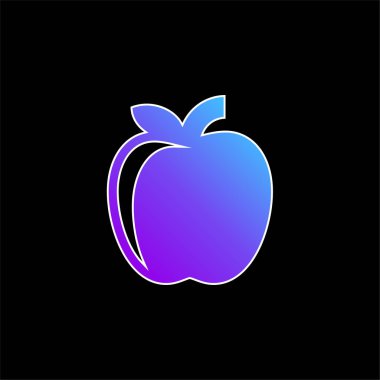 Elma mavisi gradyan vektör simgesi