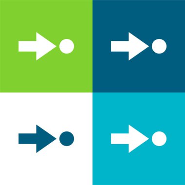 A Çemberi Düz Düz 4 renk simgesi kümesi