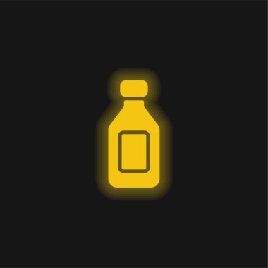 Şişe sarı, parlak neon simgesi