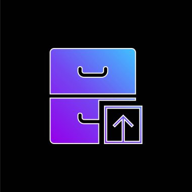 Mavi gradyan vektör simgesini arşivle