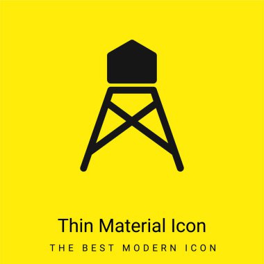 Big Water Tank minimal bright yellow material icon clipart