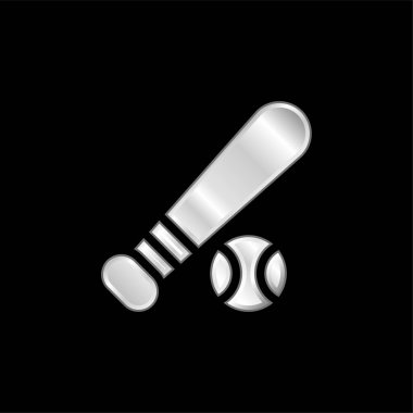 Beyzbol topu gümüş kaplama metalik simge