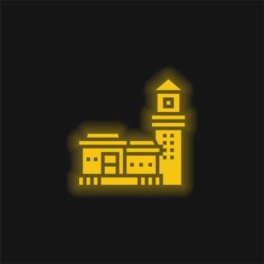 Bo Kaap sarı parlak neon simgesi