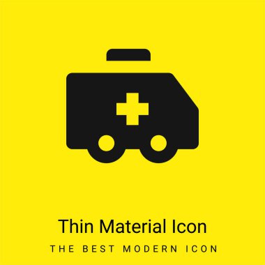 Ambulans en düşük düzeyde parlak sarı malzeme simgesi