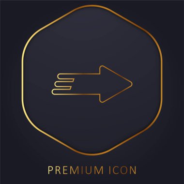 Ok Sağ Altın Satır premium logosu veya simgesi