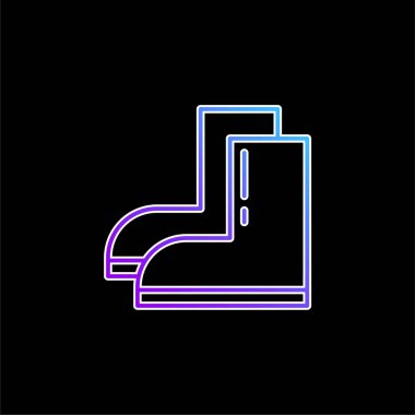 Çizmeler mavi gradyan vektör simgesi