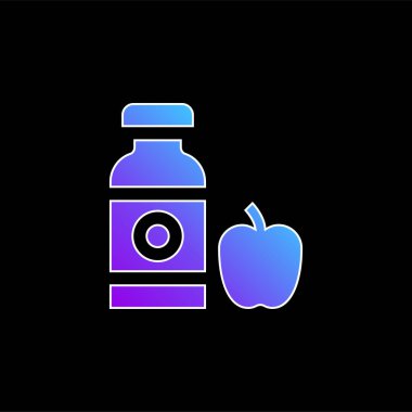 Apple Juice mavi gradyan vektör simgesi